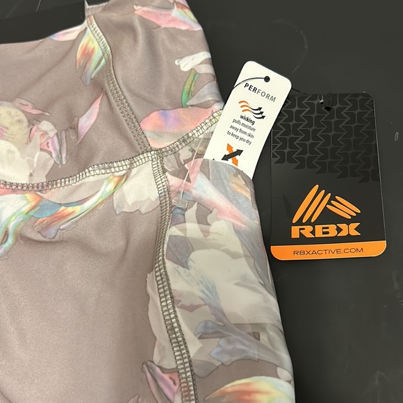 REBOX. TAUPE FLOWER LEGGINGS SIZE L - Picture 6 of 10